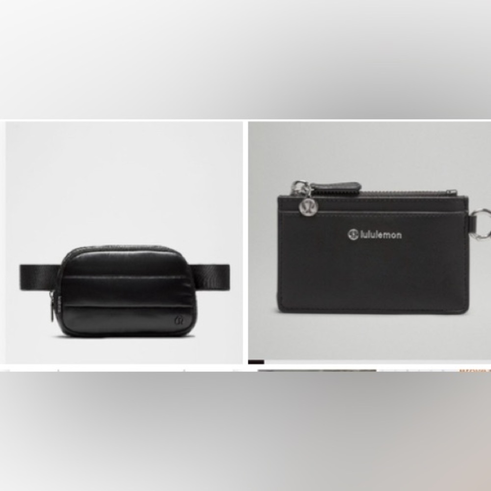 lululemon athletica Black Belt Bag and card case